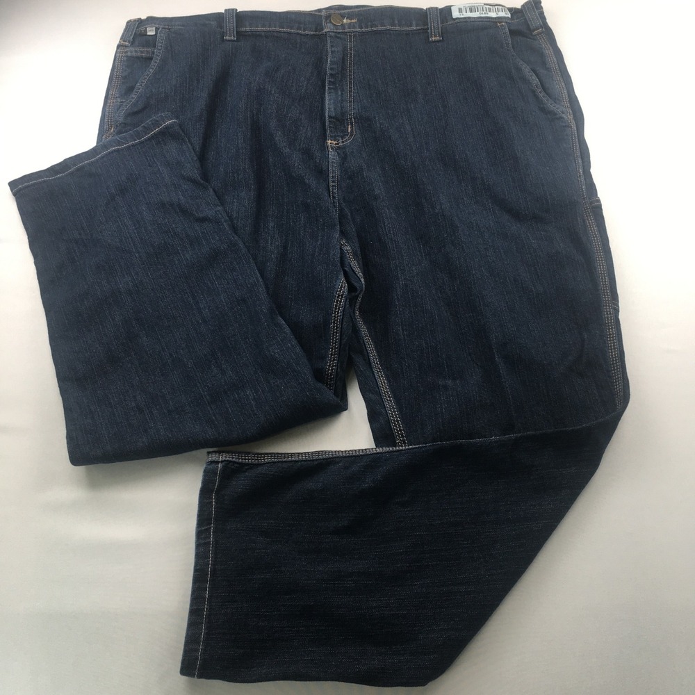 Carhartt FR Carpenter Jeans Men 50x30 Dark Blue Wash Flame Resistant Work Pants
